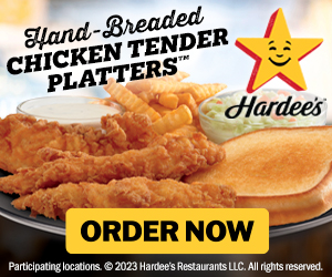 Hardees Hand-Breaded Chicken Tender Platter