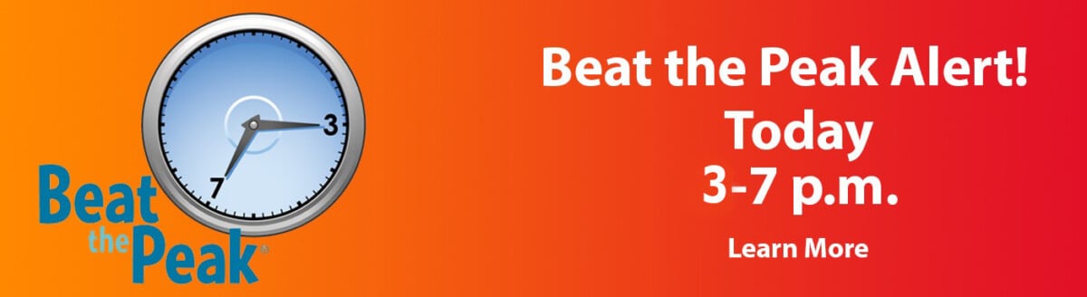 Featured image for “Beat the Peak Alert! Today from 3-6 p.m.”