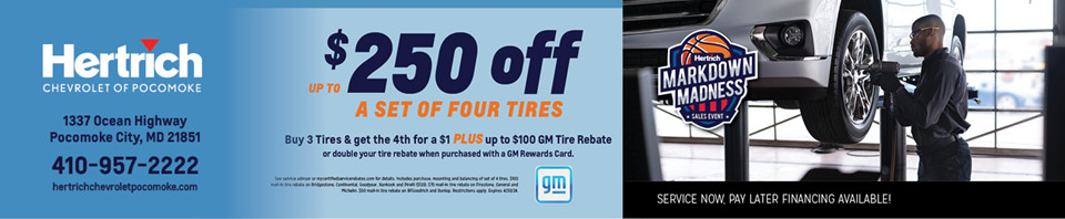 Hertrich $250 off Four New Tires